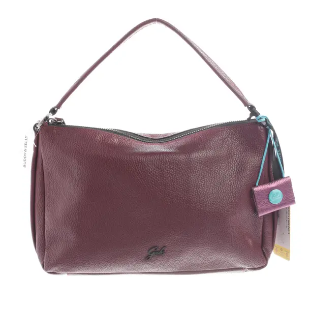 Schultertasche, in Bordeaux, Leder, Gabs