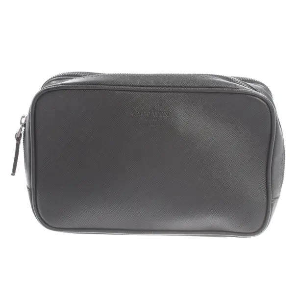Tote Bag, in Black, Leather, Giorgio Armani