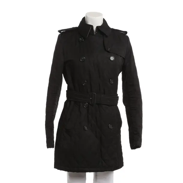 Mid-Season Coat, in Black, Cotton, Burberry London