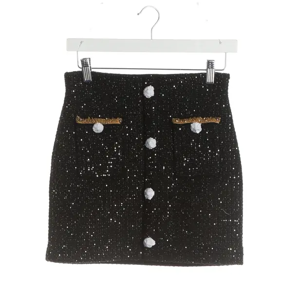 Skirt, in Black, Polyester, self-portrait