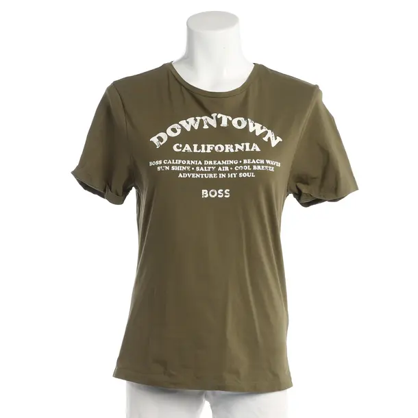 Shirt, in Olivgrün, Baumwolle, Hugo Boss