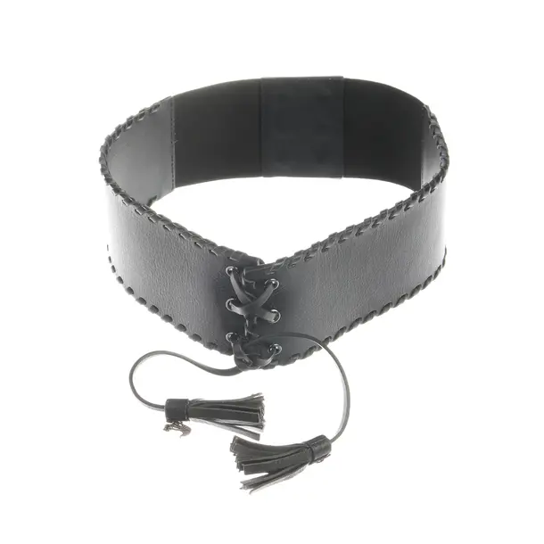 Belt, in Black, Leather, Max Mara