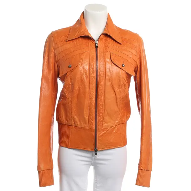 Giacca in pelle, in Arancione, Pelle, Patrizia Pepe
