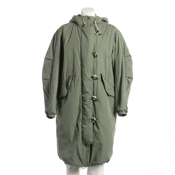 Mid-Season Coat, in Green, Cotton, Isabel Marant Étoile