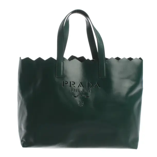 Shopper, in Grün, Leder, Prada