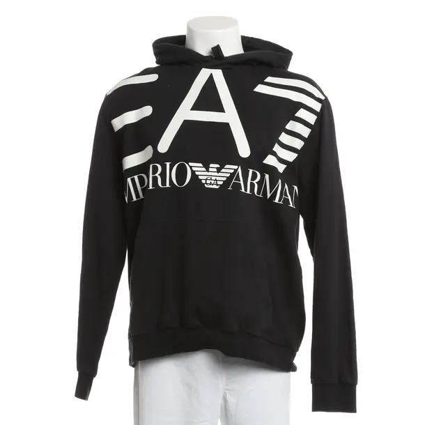Felpa con cappuccio, in Nero, Cotone, Emporio Armani