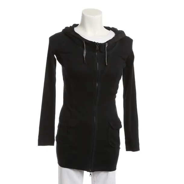 Zip-up Hoodie, in Black, Cotton, Marc Cain Sports