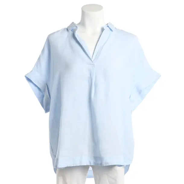 Bluse, in Blau, Leinen, 0039 Italy