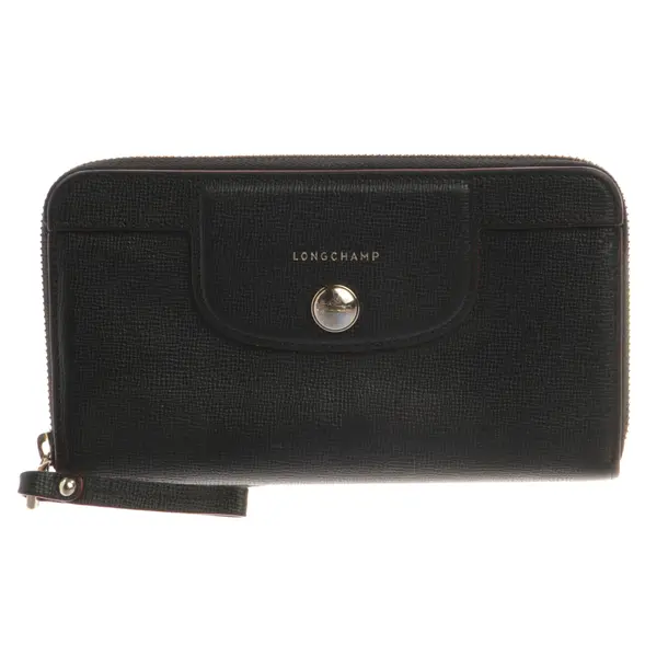 Wallet, in Black, Leather, Longchamp