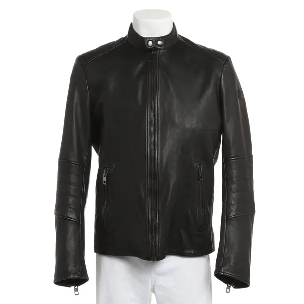 Leather Jacket, in Black, Wool, Hugo Boss Orange