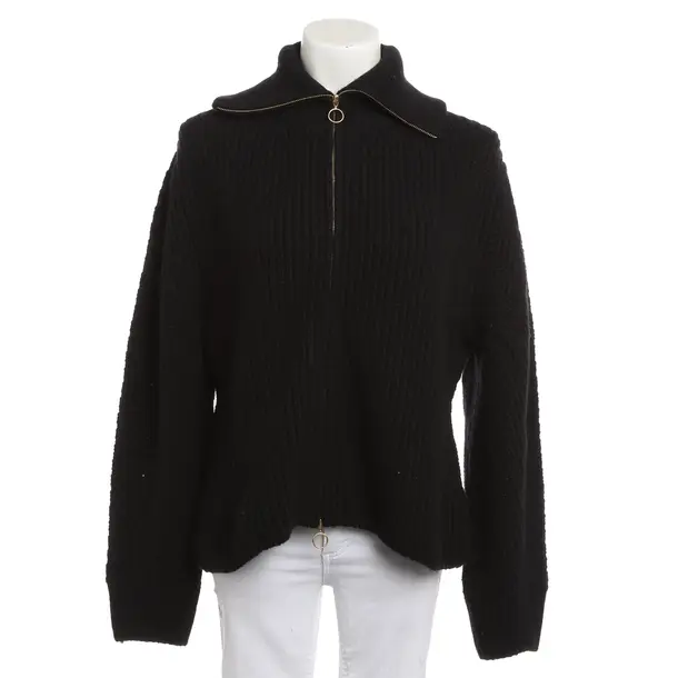 Cardigan, in Black, Wool, Lanius