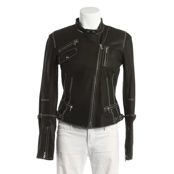 Lederjacke, in Schwarz, Leder, Marc Cain Sports