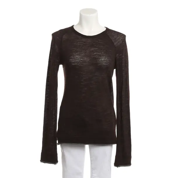 Long Sleeve Shirt, in Dark Brown, Wool, Yohji Yamamoto