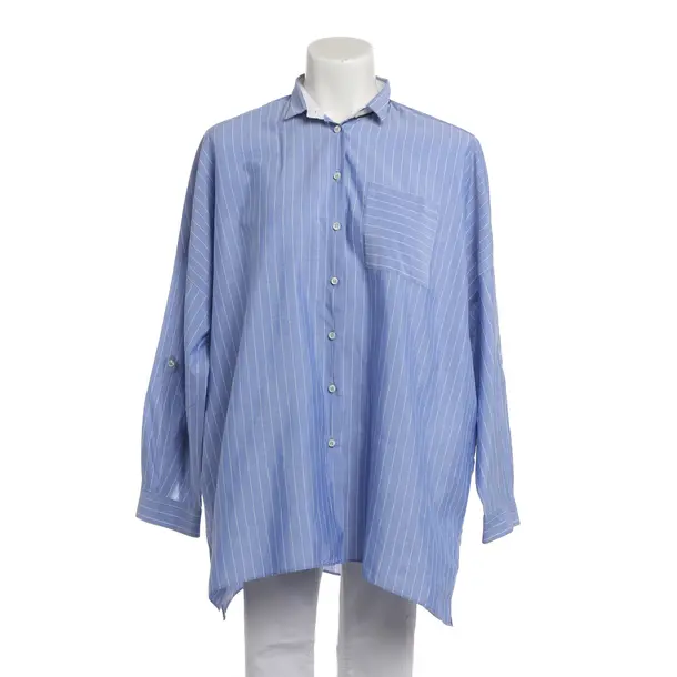 Bluse, in Hellblau, Baumwolle, Brunello Cucinelli