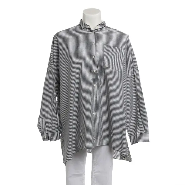 Bluse, in Dunkelgrau, Baumwolle, Brunello Cucinelli