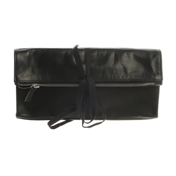 Clutch Bag, in Black, Leather, Ann Demeulemeester