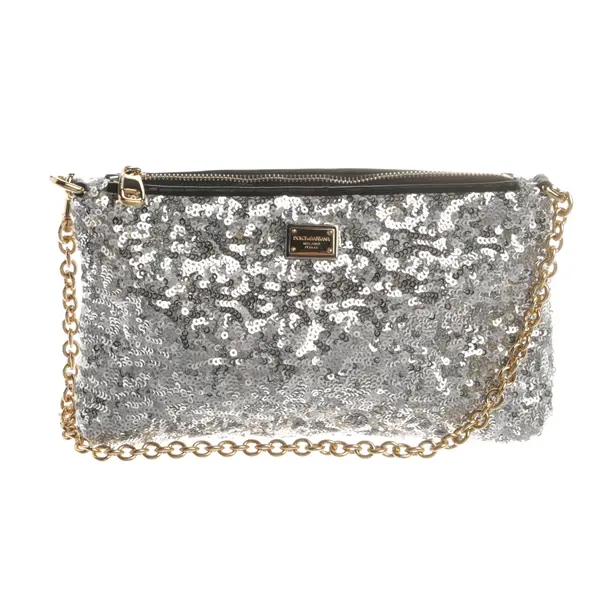 Shoulder Bag, in Silver, Polyester, Dolce & Gabbana