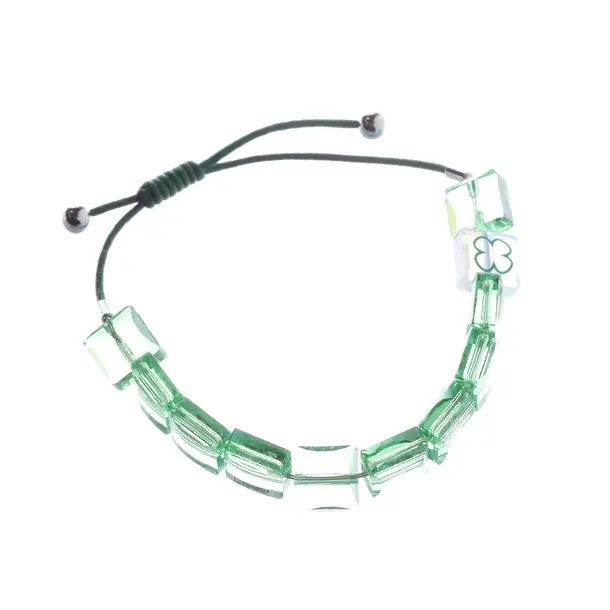 Armband, in Grün, Sonstige Fasern, Swarovski