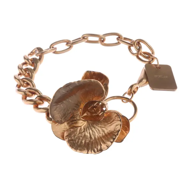 Halskette, in Gold, Metall (metallisch, metallisiert), Sportmax