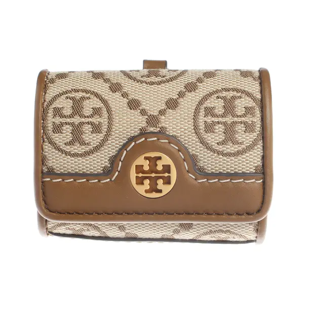 Airpod Case, in Hellbraun, Baumwolle, Tory Burch