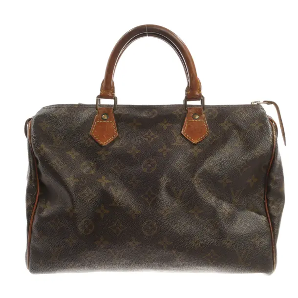 Handbag, in Dark Brown, Canvas, Louis Vuitton