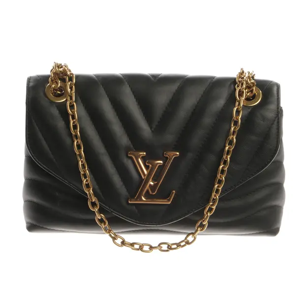 Shoulder Bag, in Black, Leather, Louis Vuitton