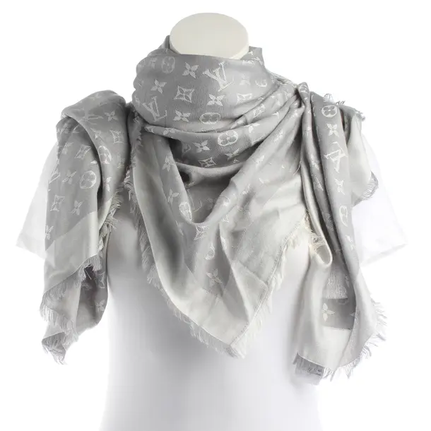 Sciarpa, in Grigio, Seta, Louis Vuitton
