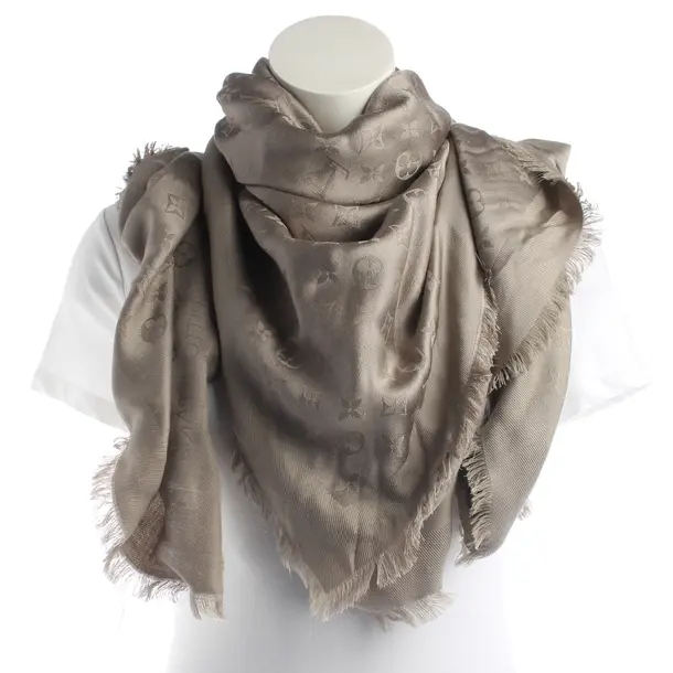 Scarf, in Brown, Silk, Louis Vuitton