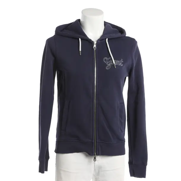 Sweatjacke, in Navy, Baumwolle, Gant