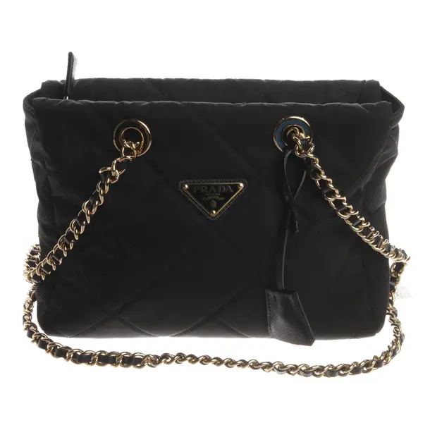 Schultertasche, in Schwarz, Polyamid, Prada