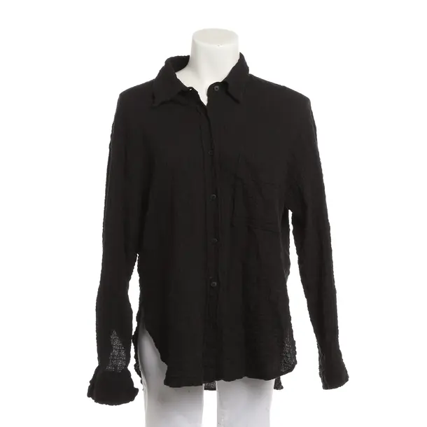 Camicetta, in Nero, Cotone, Chiuso