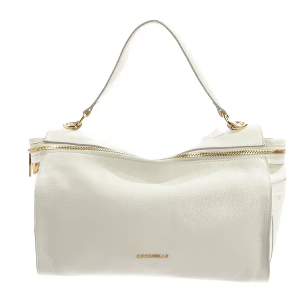 Handbag, in White, Leather, Coccinelle