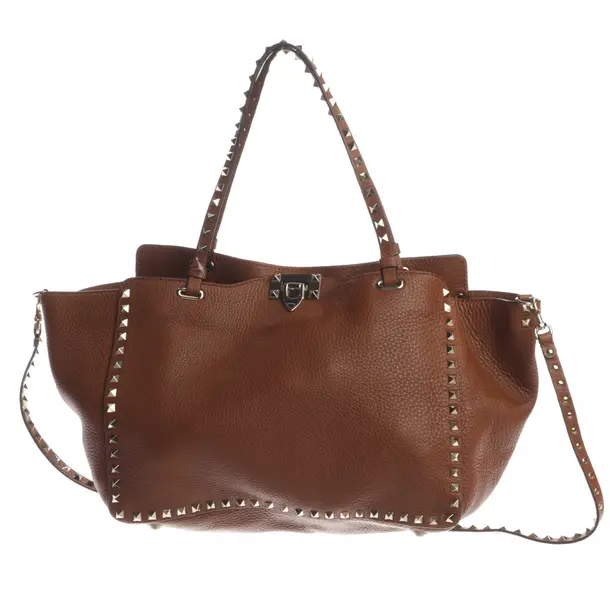 Shoulder Bag, in Light Brown, Leather, Valentino