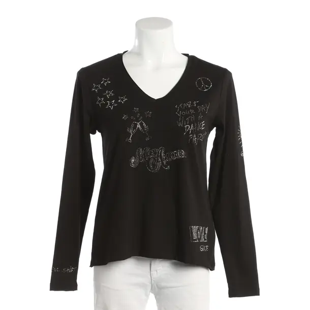 Long Sleeve Shirt, in Black, Cotton, Grace
