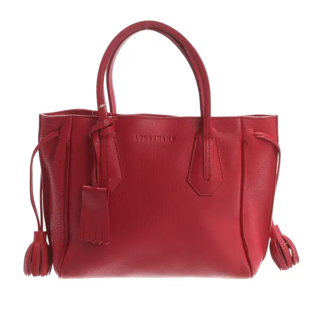 Handbag, in Red, Leather, Longchamp