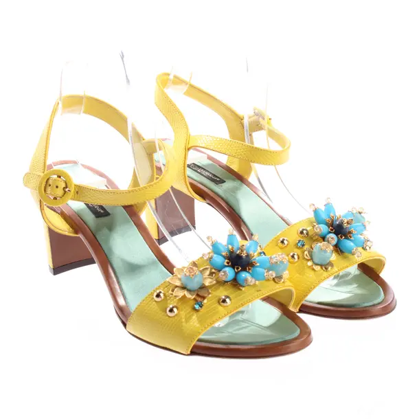Sandali, in Giallo, Dolce e Gabbana