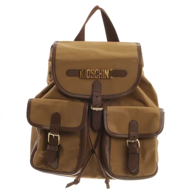 Zaino, in Marrone chiaro, Poliammide, Moschino