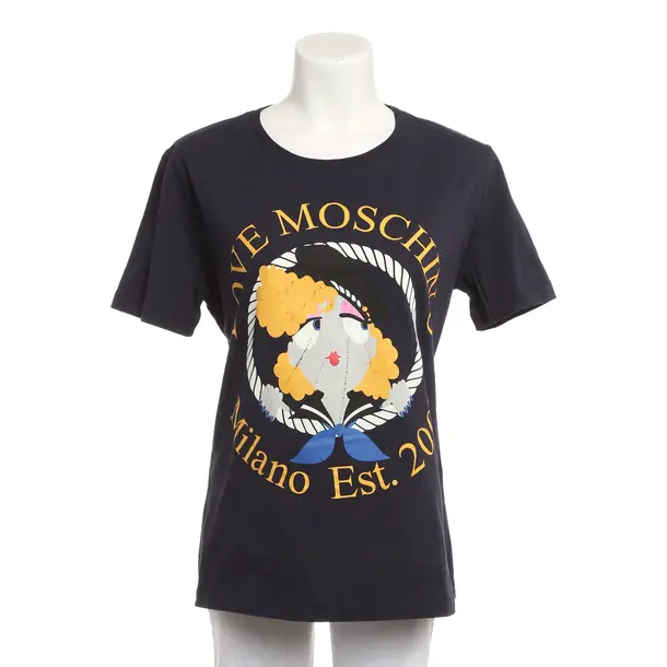 Shirt, in Navy, Cotton, Love Moschino