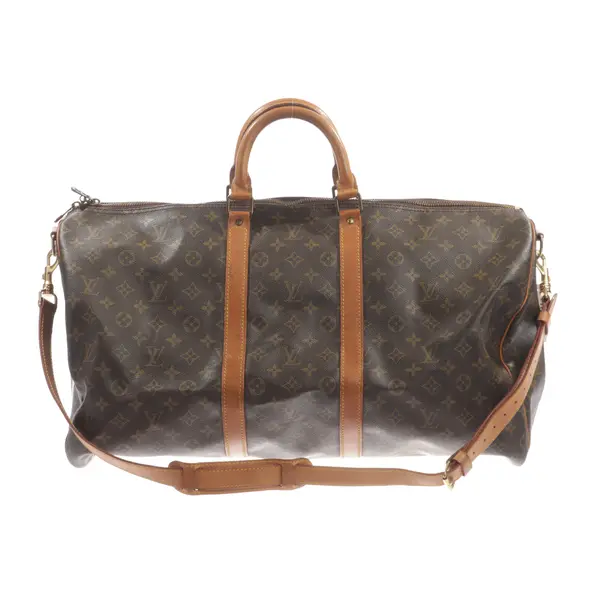 Weekender Bag, in Brown, Canvas, Louis Vuitton