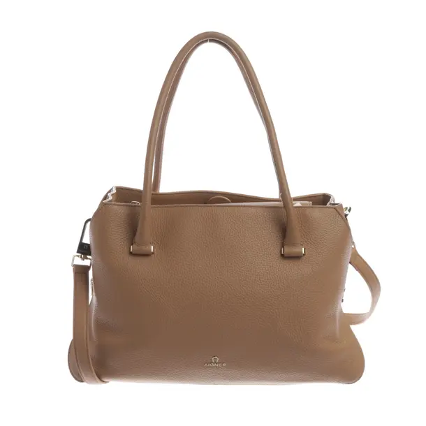Shoulder Bag, in Light Brown, Leather, Aigner