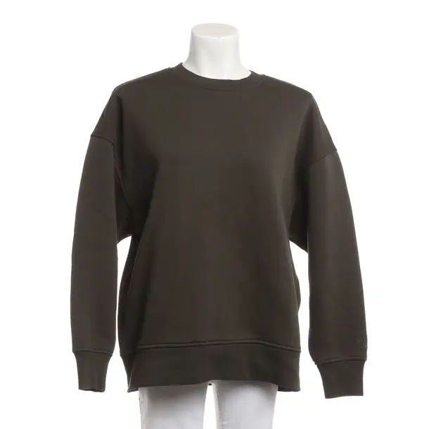 Felpa, in Verde, Cotone, Chiuso