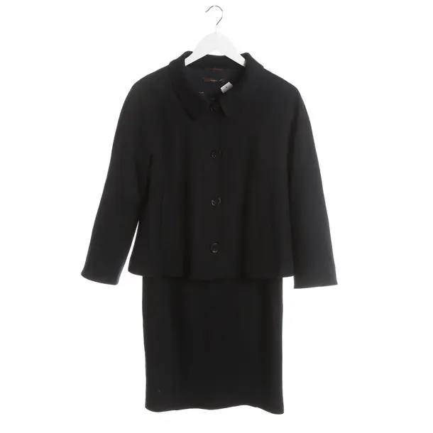 Skirt Suit, in Navy, Wool, Windsor
