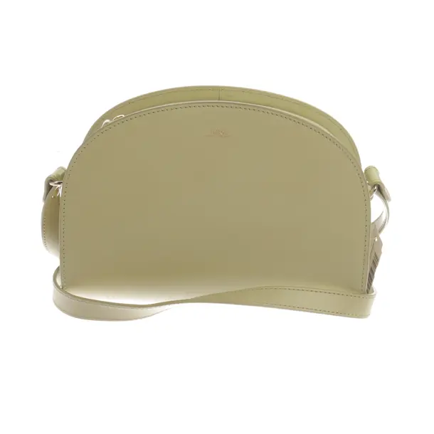 Schultertasche, in Hellgrün, Leder, A.P.C