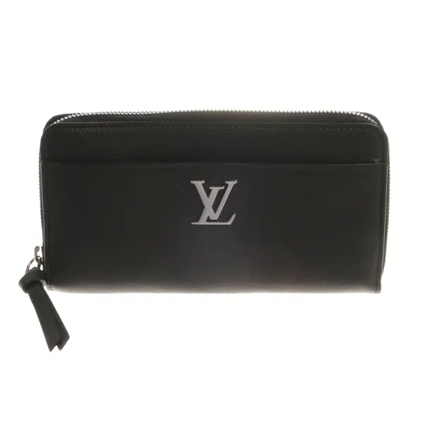 Geldbörse, in Schwarz, Leder, Louis Vuitton