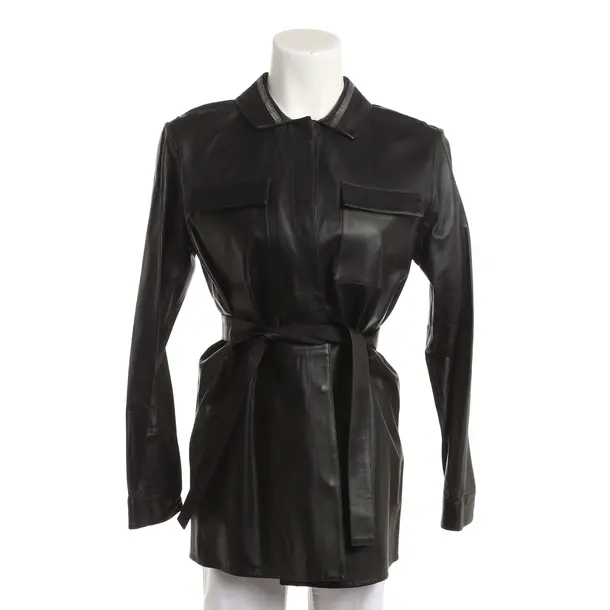 Bluse, in Schwarz, Leder, Fabiana Filippi