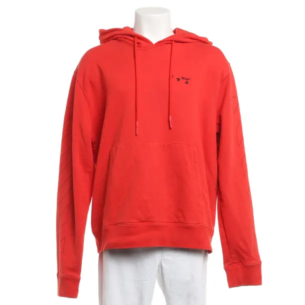 Hoodie, in Red, Cotton, Off-White
