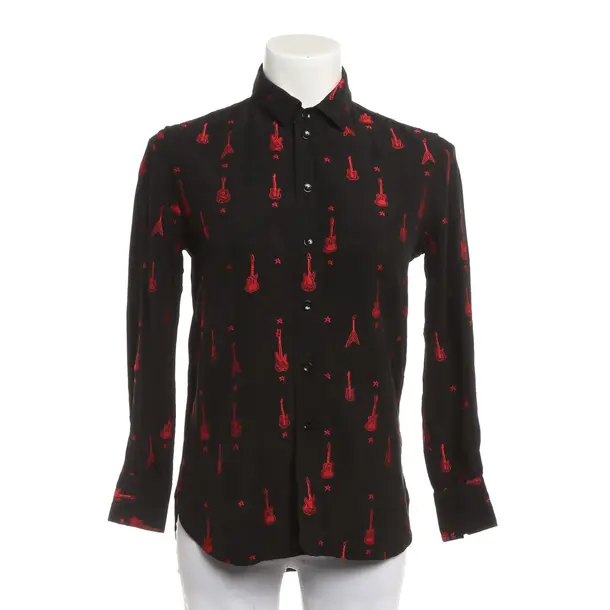 Bluse, in Schwarz, Viskose, Saint Laurent