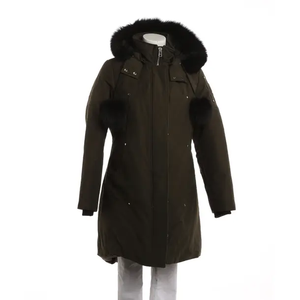 Daunenmantel, in Dunkelgrün, Baumwolle, Moose Knuckles