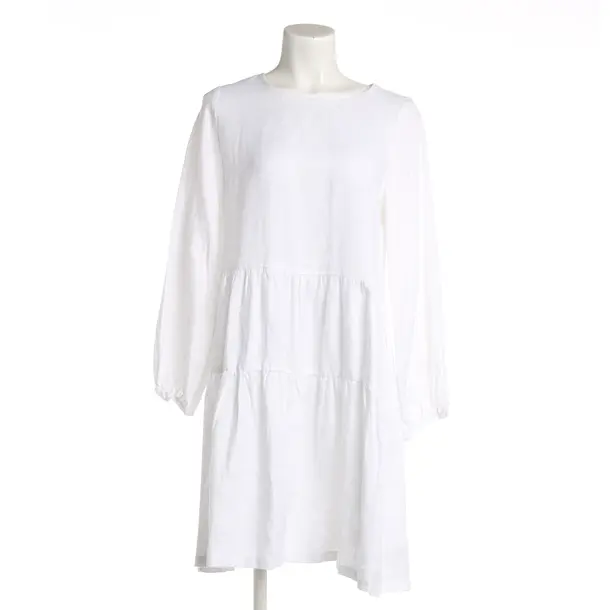 Dress, in White, Linen, Mrs & Hugs