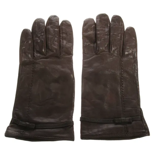 Guanti in pelle, in Marrone scuro, Pelle, Roeckl